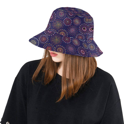 Firework Flower Style Print Design LKS302 Unisex Bucket Hat
