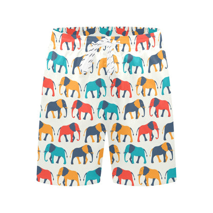 Elephant Colorful Print Pattern Men's Swim Trunks Beach Shorts