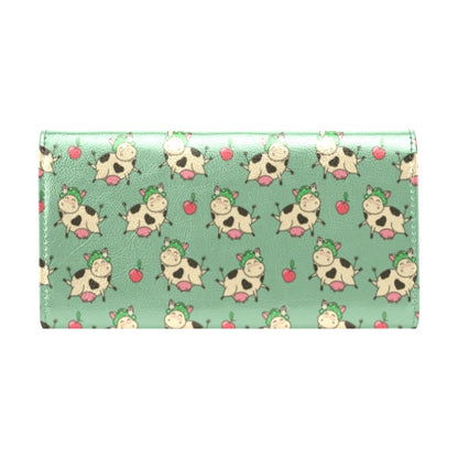 Cattle Print Design LKS402 Women's Trifold Wallet