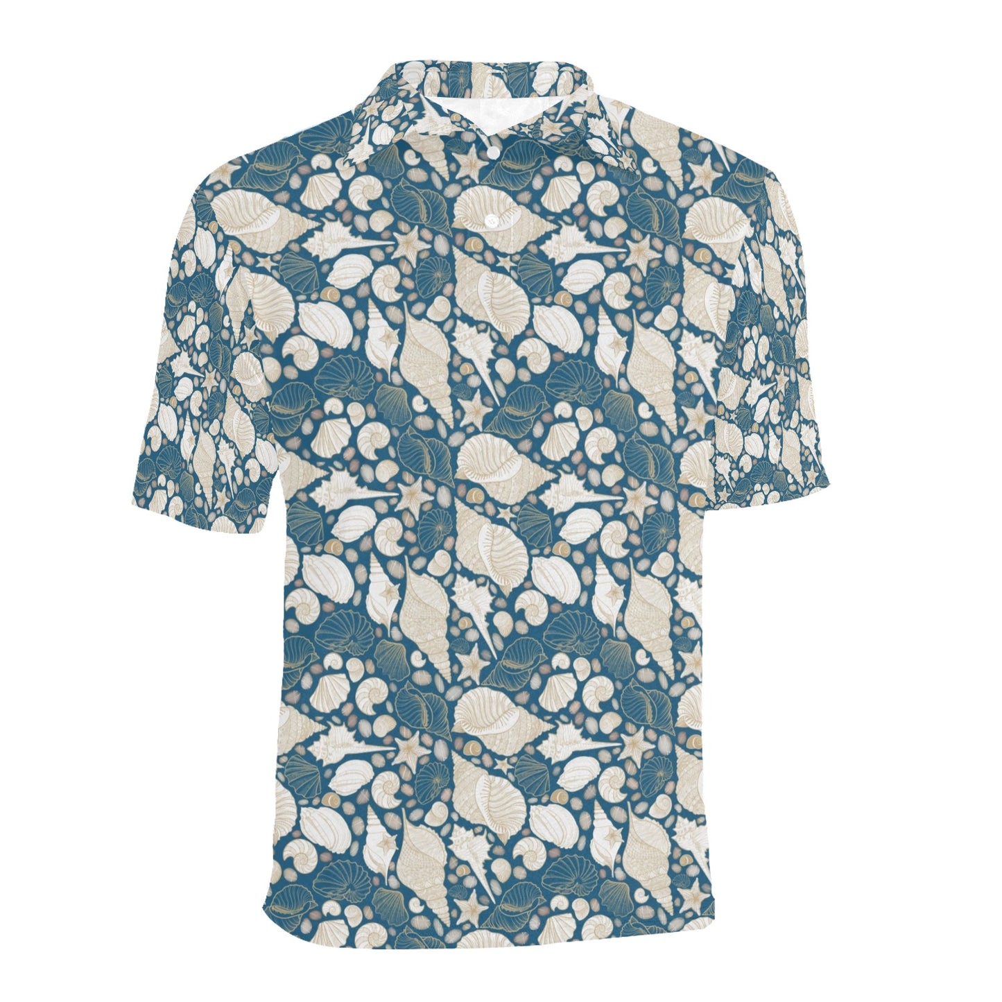 Products Seashell Print Design LKS308 Men Polo Shirt