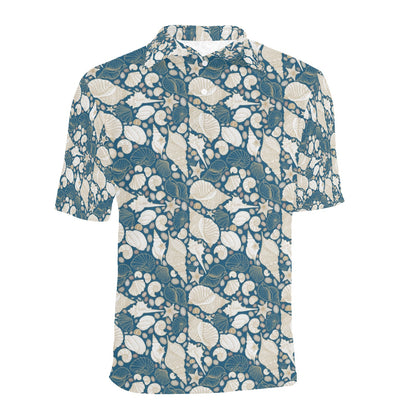 Products Seashell Print Design LKS308 Men Polo Shirt