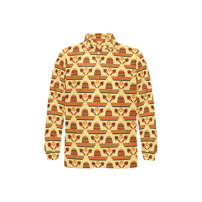Maracas Print Design LKS403 Long Sleeve Polo Shirt For Men's