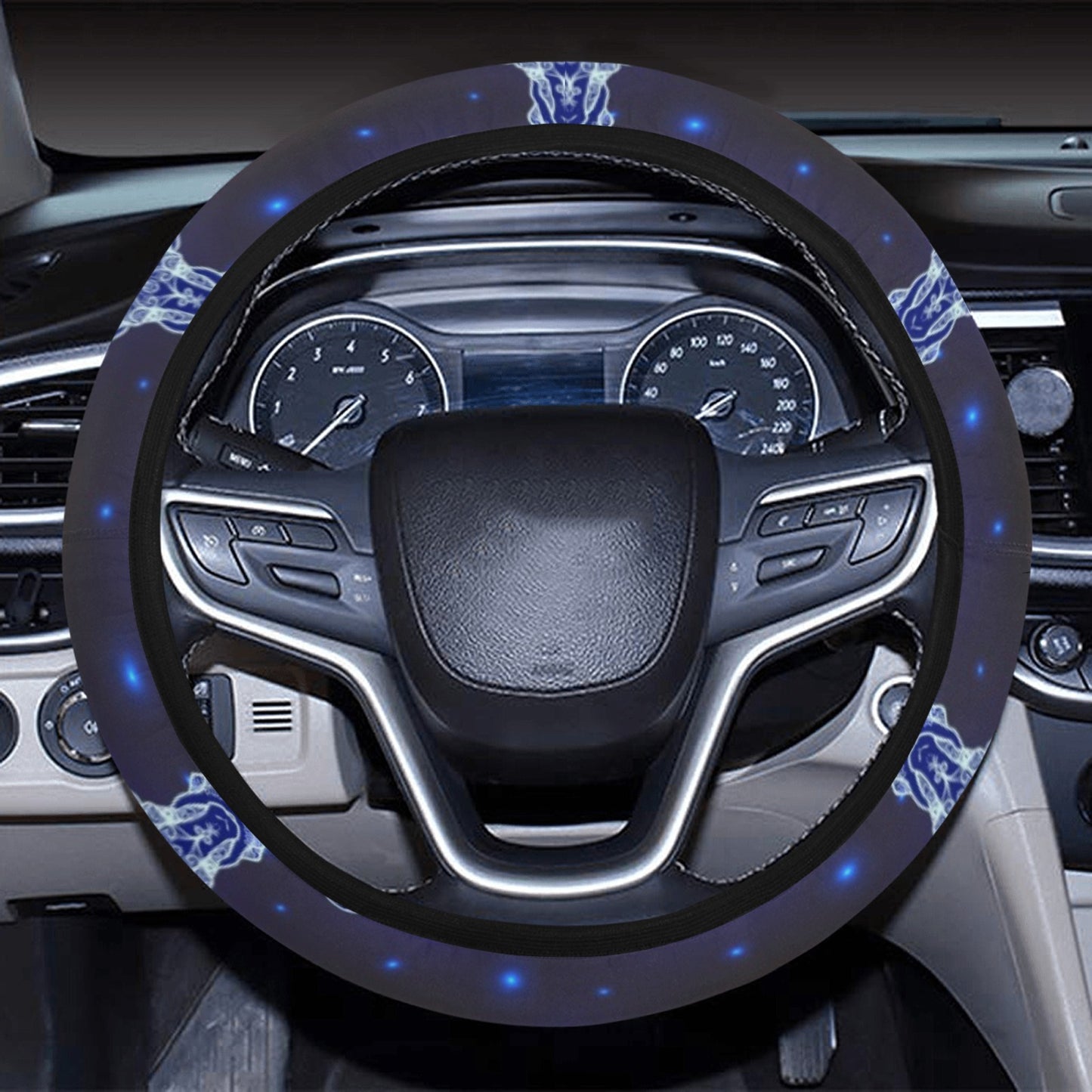 Goat Print Design LKS401 Steering Wheel Cover with Elastic Edge
