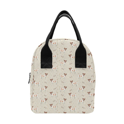 Russell Terriers With Bone Print Design LKS302 Insulated Lunch Bag