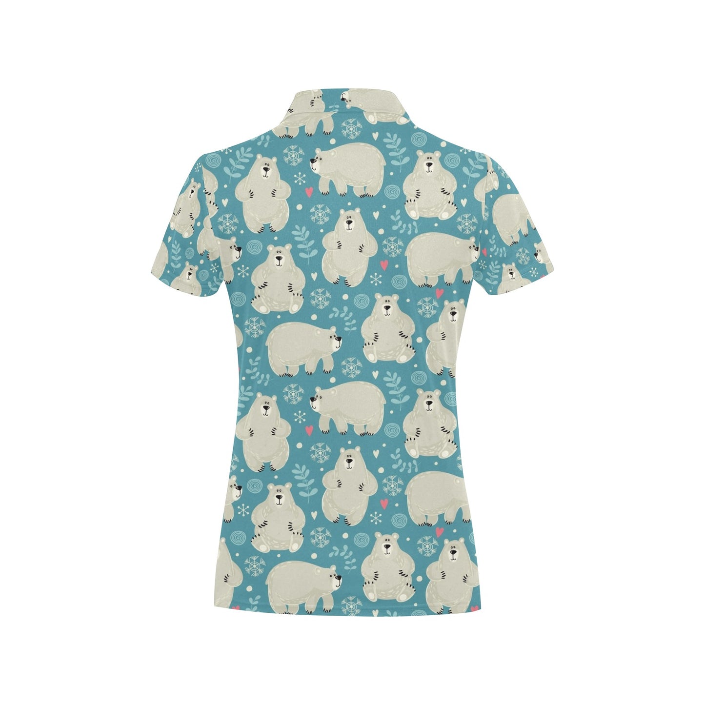 Bear Pattern Print Design BE04 Women's Polo Shirt