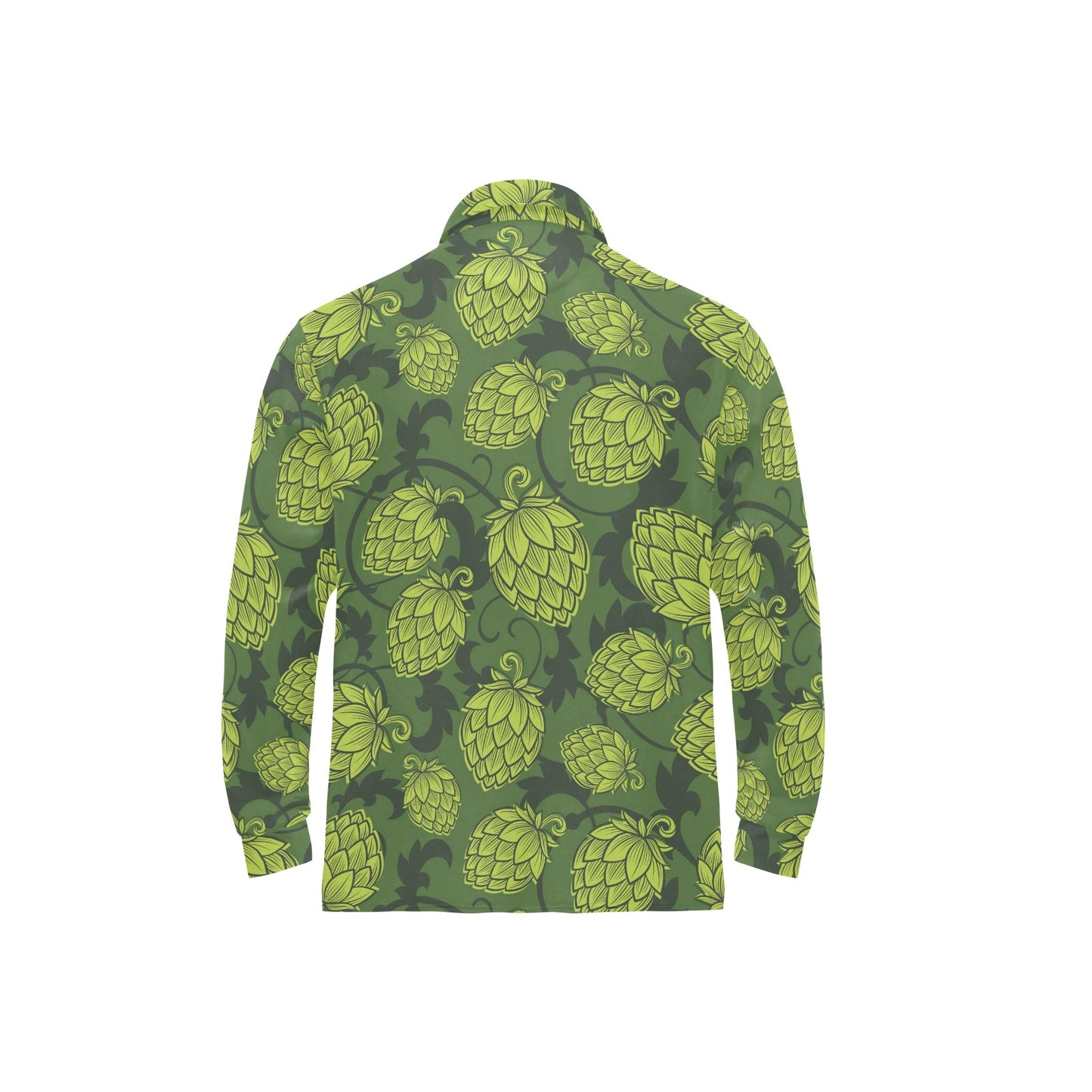 Hope Pattern Print Design 02 Long Sleeve Polo Shirt For Men's