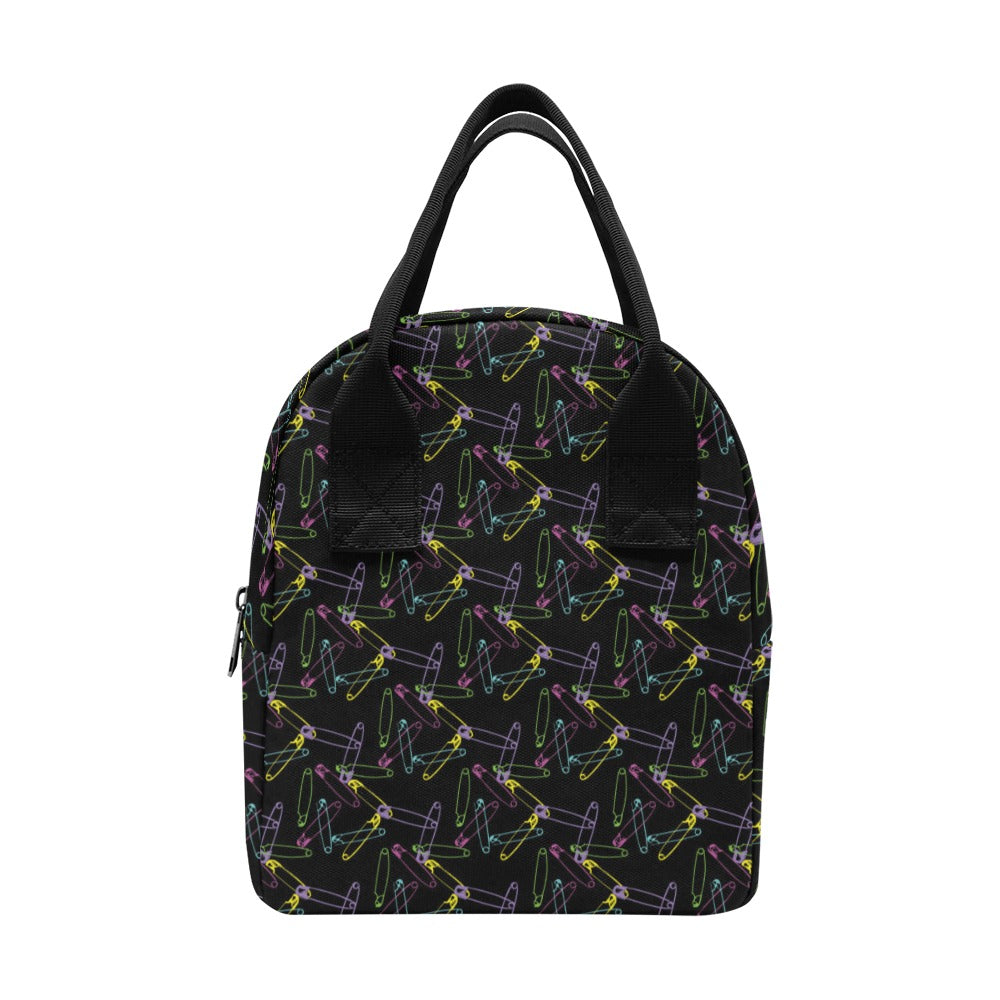 Safety Pin Print Design LKS304 Insulated Lunch Bag