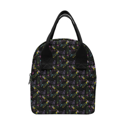Safety Pin Print Design LKS304 Insulated Lunch Bag