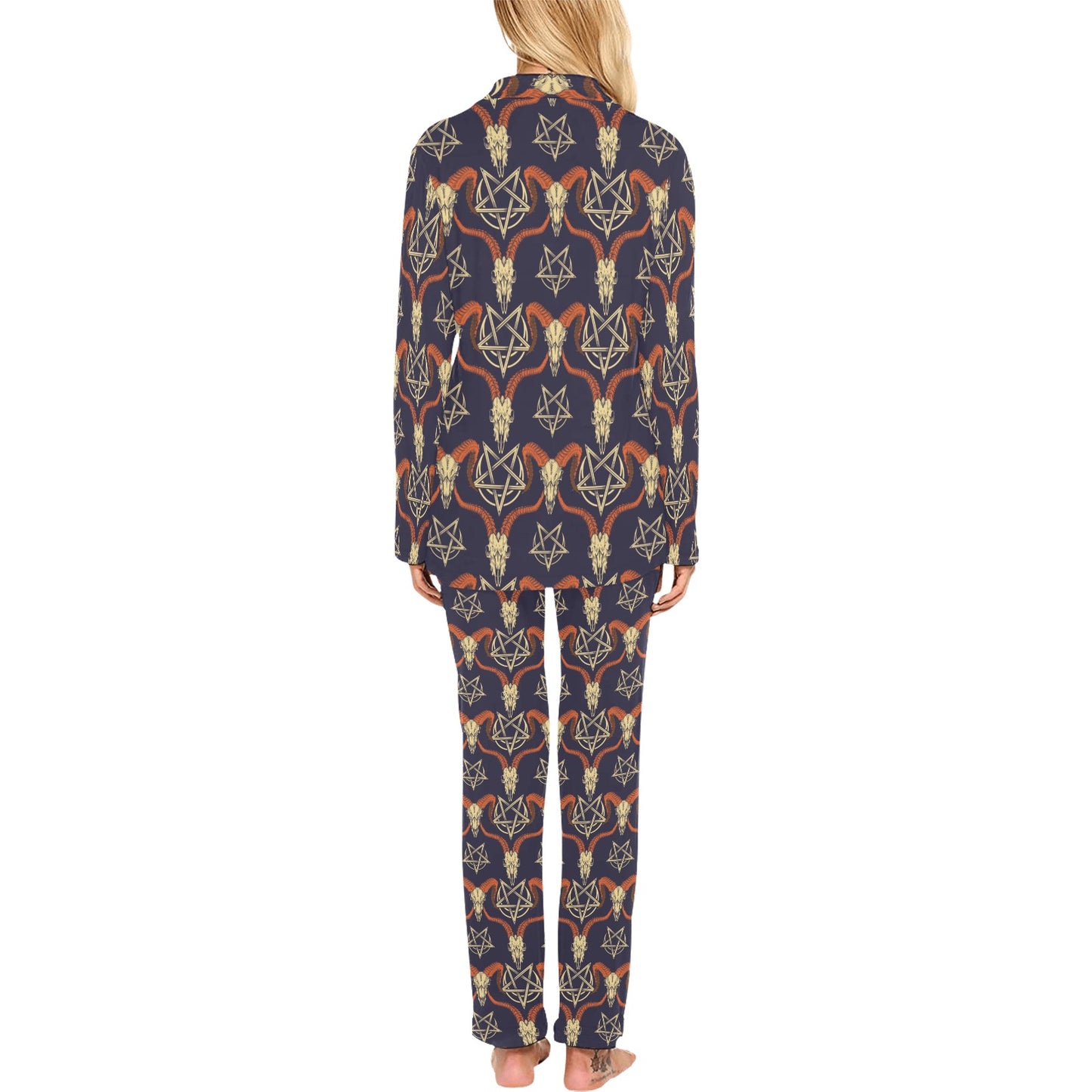 Buffalo Head Print Design LKS403 Women's Long Pajama Set