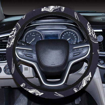 Space Astronaut Print Design LKS302 Steering Wheel Cover with Elastic Edge
