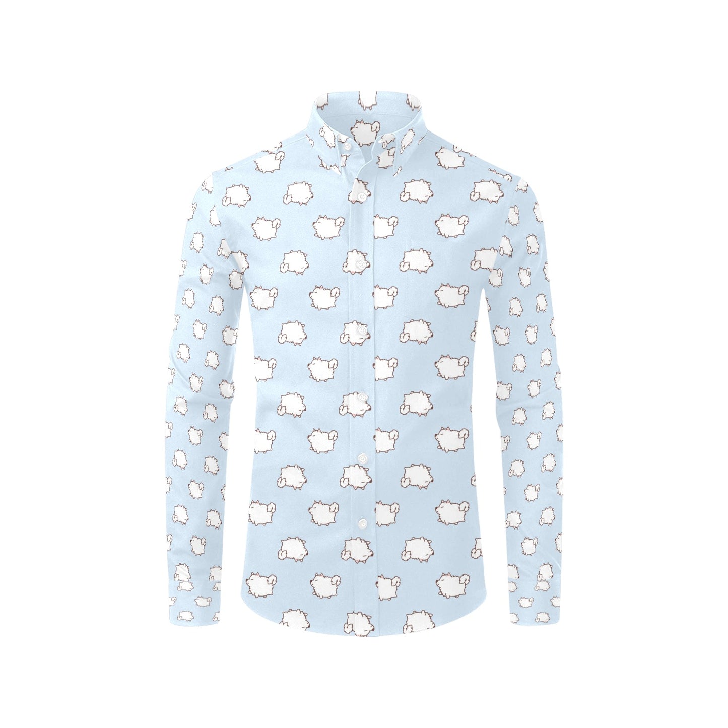 Samoyeds Print Design LKS301 Men's Long Sleeve Dress Shirt