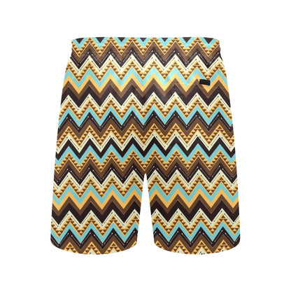 Southwest Pattern Print Design LKS301 Men's Swim Trunks Beach Shorts