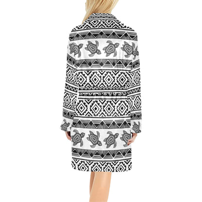 Sea Turtle Tribal Aztec Women's Fleece Robe