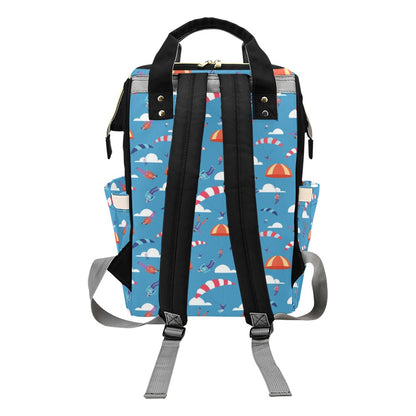 Skydiver Print Design LKS306 Diaper Bag Backpack