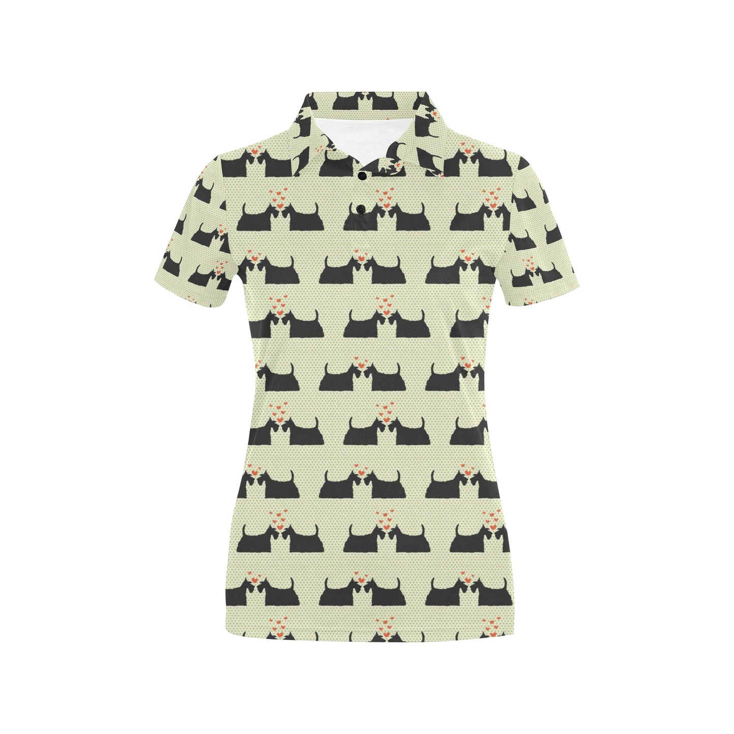 Scottish Terriers Print Design LKS304 Women's Polo Shirt