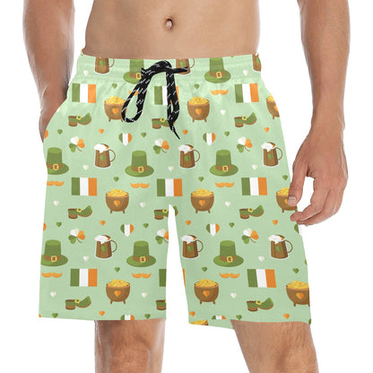 St Patricks Day Print Design LKS302 Men's Swim Trunks Beach Shorts