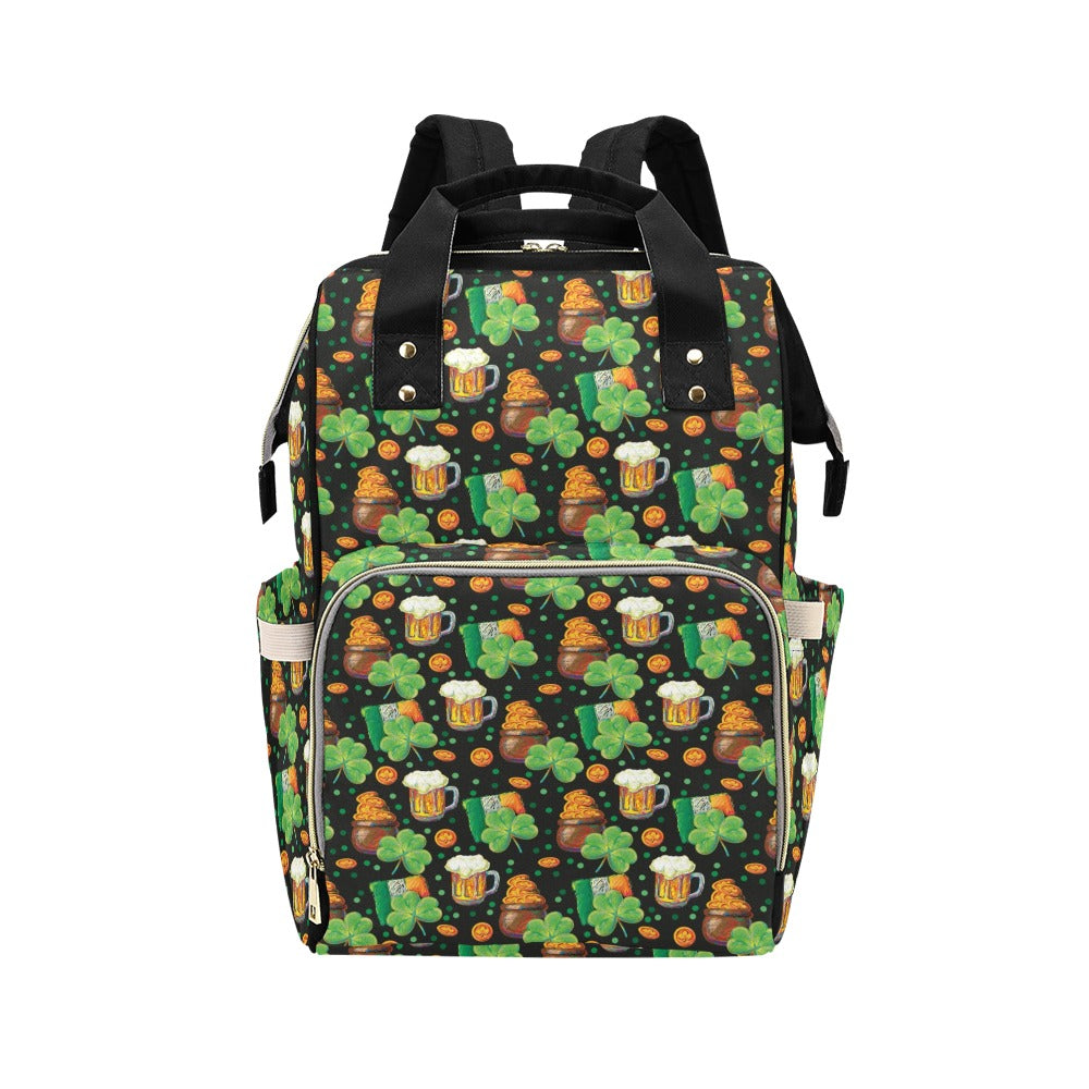 St Patricks Day Print Design LKS303 Diaper Bag Backpack