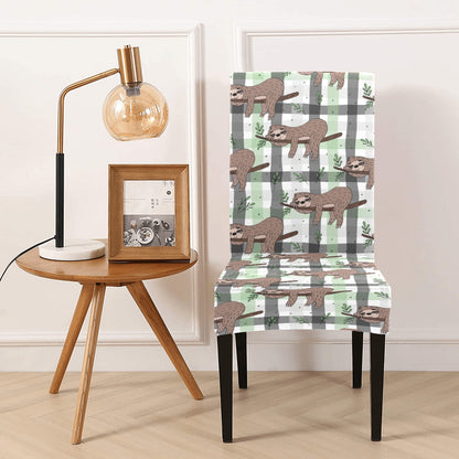 Sloth Print Design LKS301 Dining Chair Slipcover