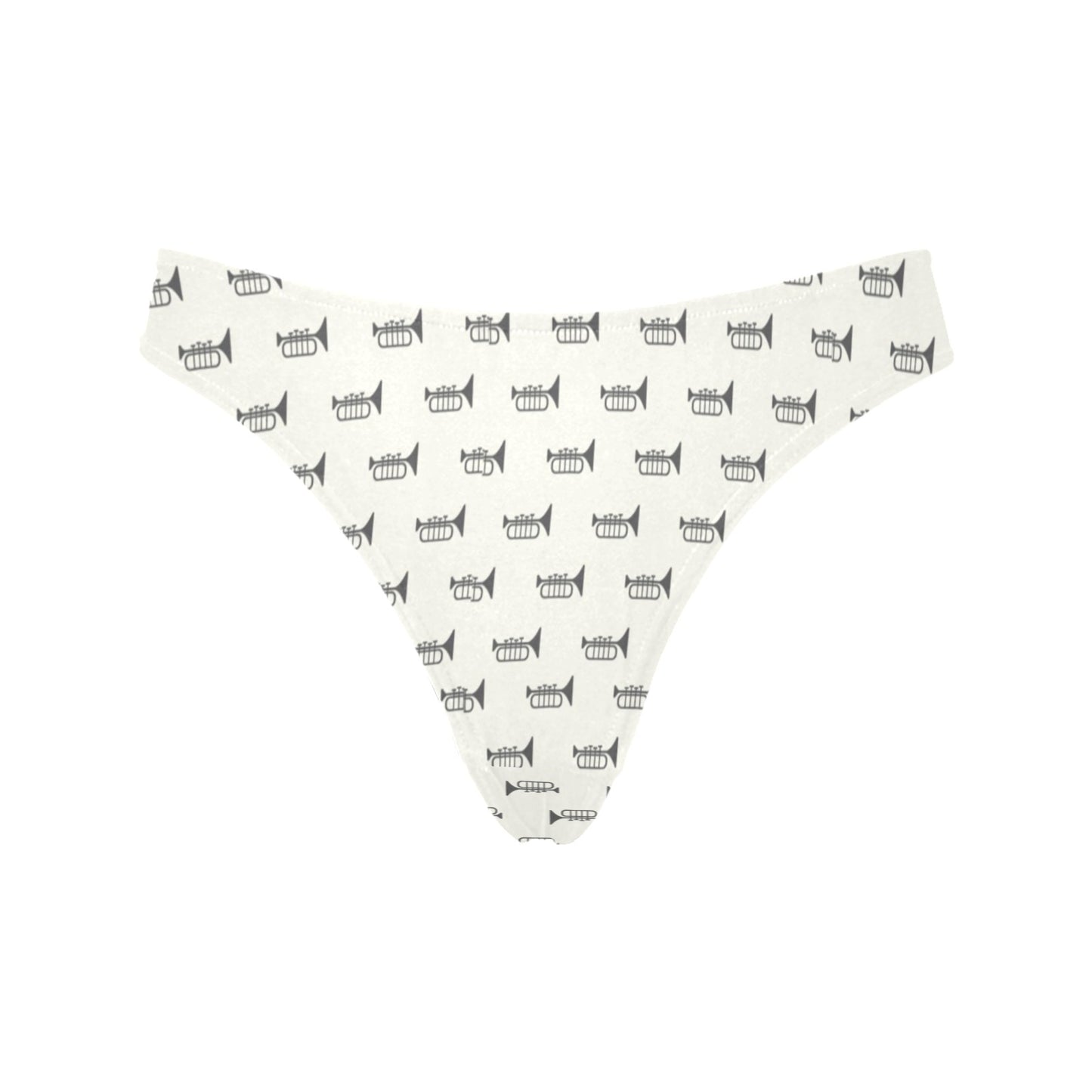 Trumpet Pattern Themed Print Women's Thongs