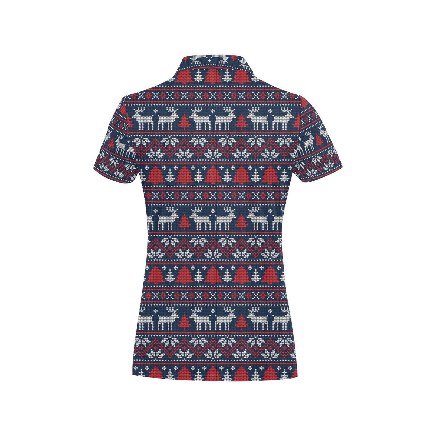 Reindeer Print Design LKS405 Women's Polo Shirt