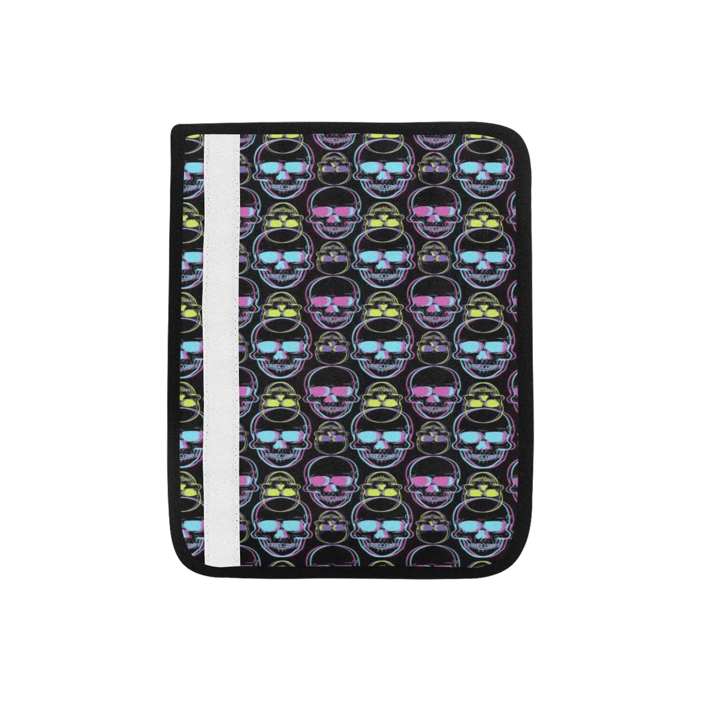 Skull 3D Colorful Print Design LKS309 Car Seat Belt Cover