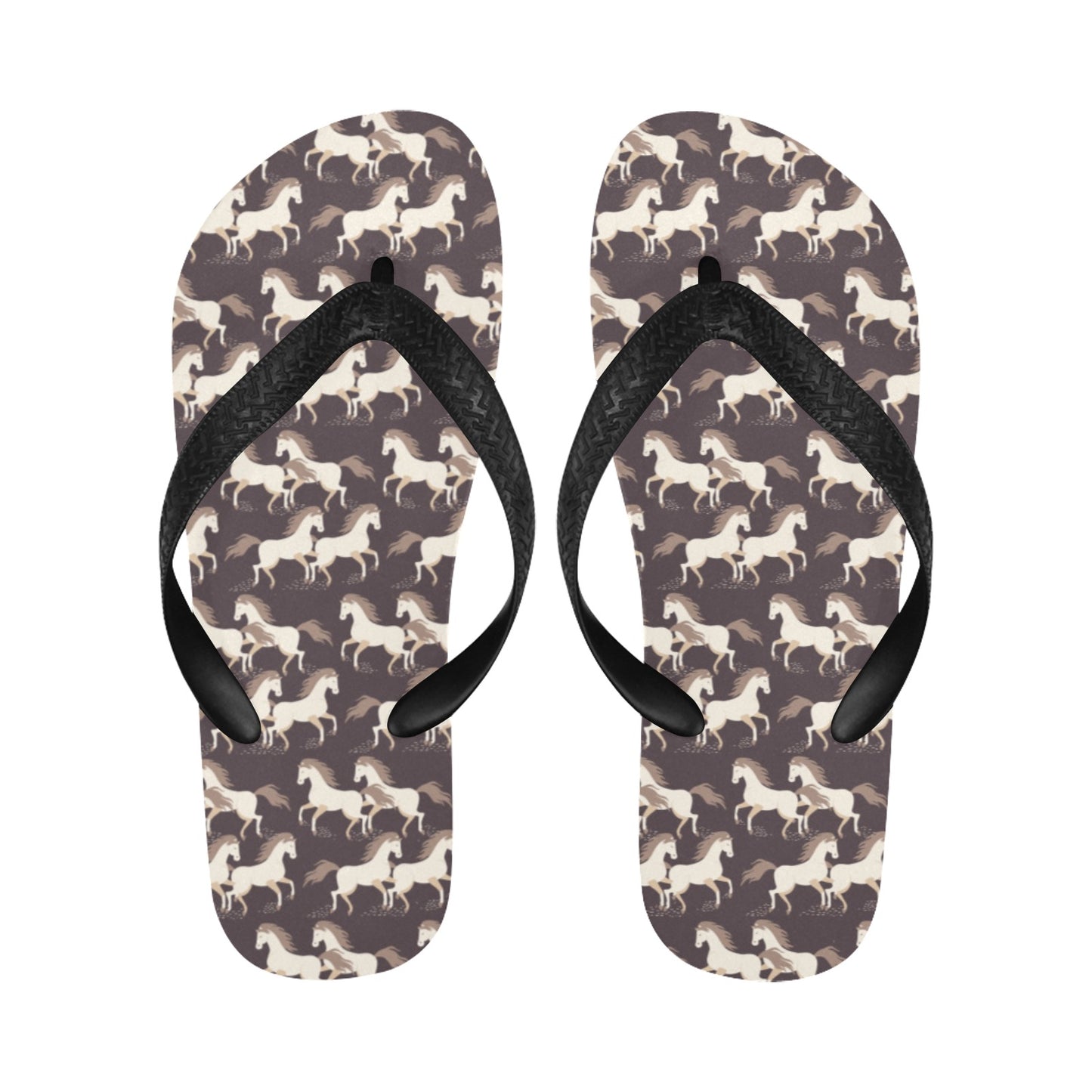 Horse Print Design LKS304 Flip Flops