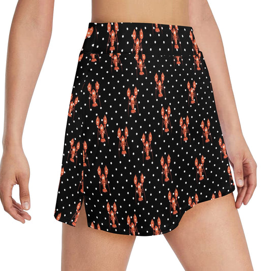 Lobster Print Design LKS401 17" Golf & Pickleball Skort with Pockets