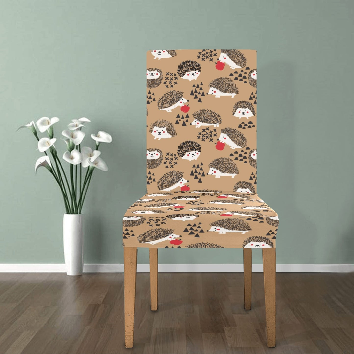 Hedgehog Print Design LKS403 Dining Chair Slipcover