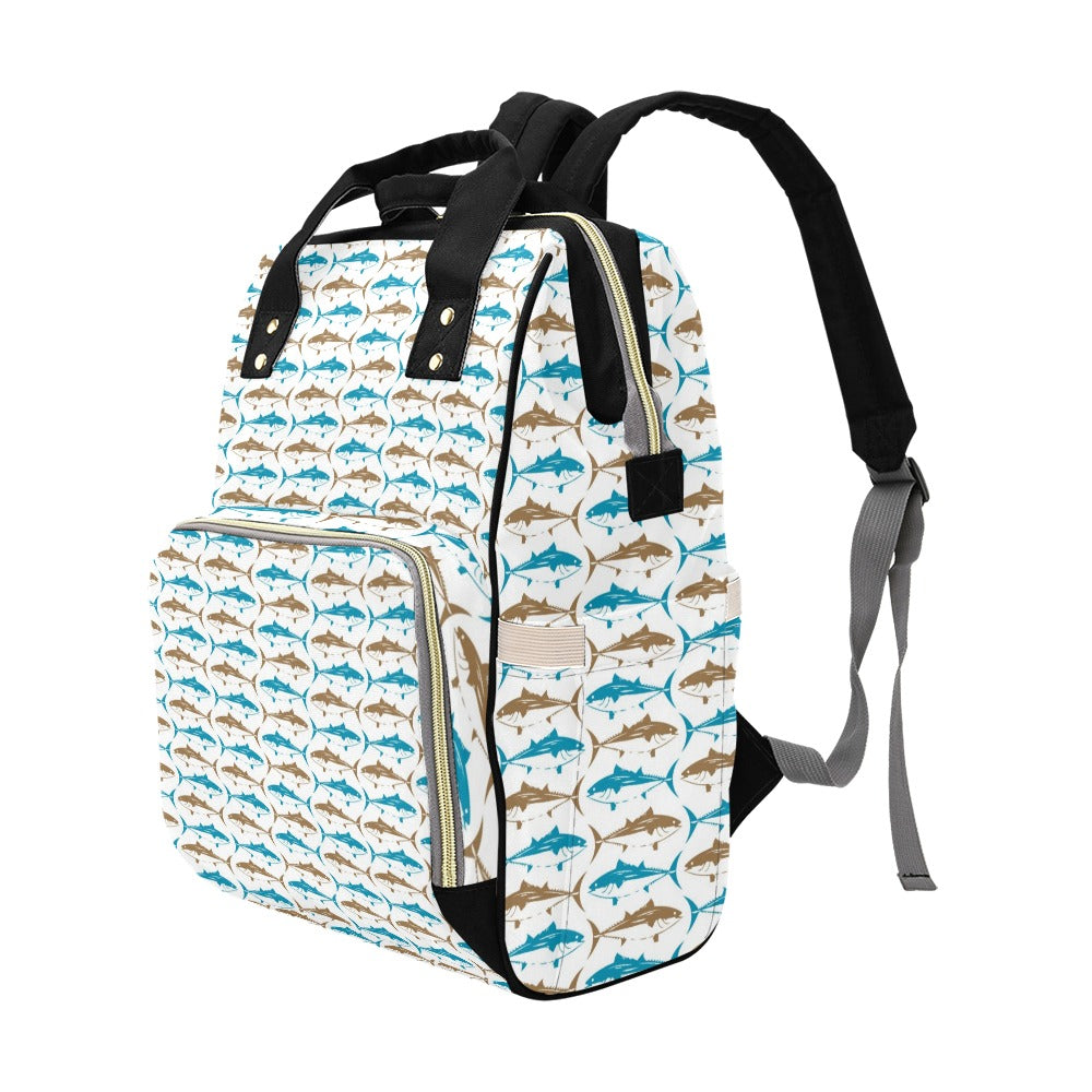 Tuna Fish Print Design LKS301 Diaper Bag Backpack