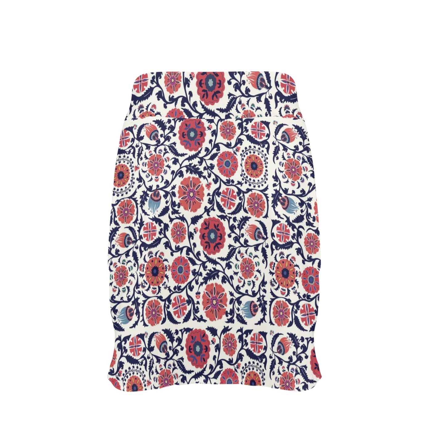 Suzani Print Design LKS304 17" Golf & Pickleball Skort with Pockets