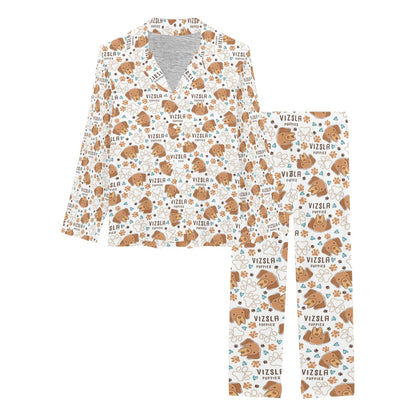 Vizslas Print Design LKS301 Women's Long Pajama Set