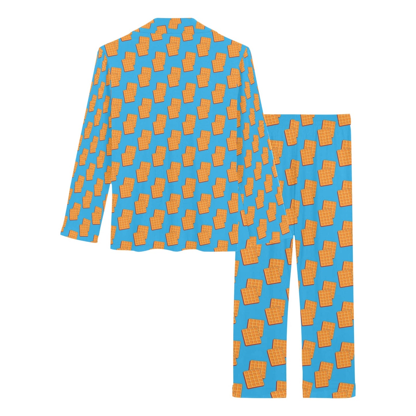 Waffle Print Design LKS304 Women's Long Pajama Set