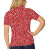 Bandana Paisley Red Print Design LKS3011 Women's Polo Shirt