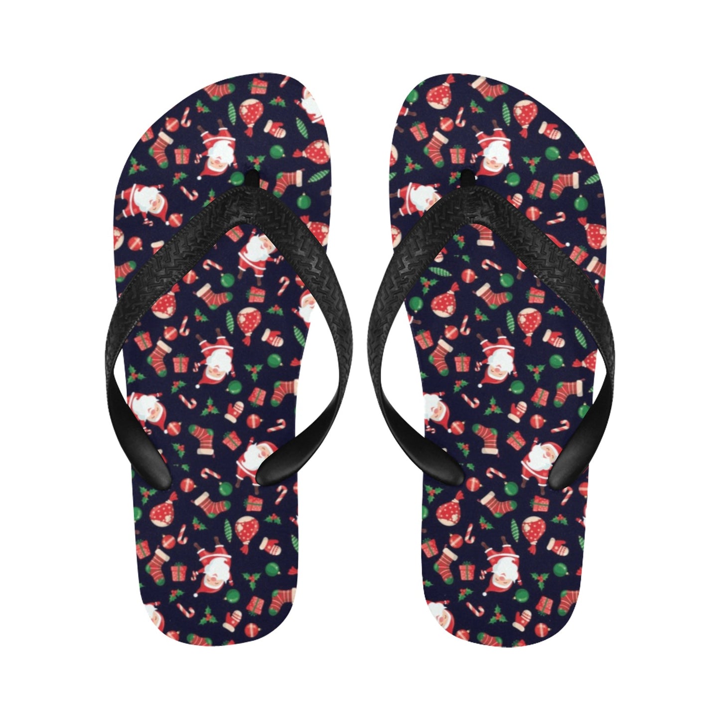 Santa Christmas Themed Print Design LKS304 Flip Flops