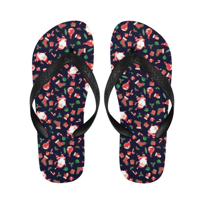 Santa Christmas Themed Print Design LKS304 Flip Flops