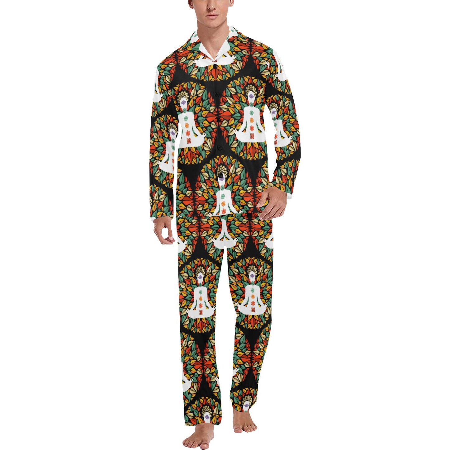 Chakra Yoga Men's Long Pajama Set