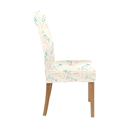 Salmon Fish Print Design LKS305 Dining Chair Slipcover