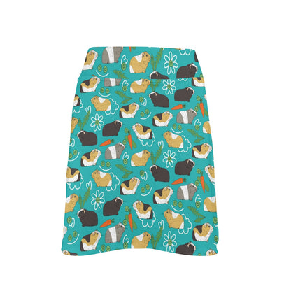 Guinea Pig Print Design LKS402 17" Golf & Pickleball Skort with Pockets