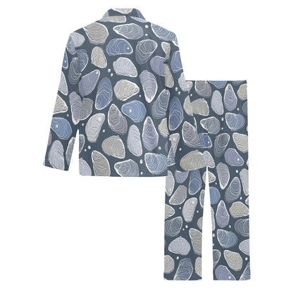 Oyster Pattern Print Design 02 Men's Long Pajama Set