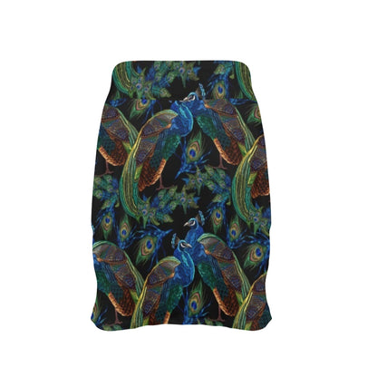 Peacock Themed Design Print 17" Golf & Pickleball Skort with Pockets