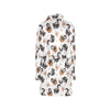 Skunk Print Design LKS304 Women's Fleece Robe