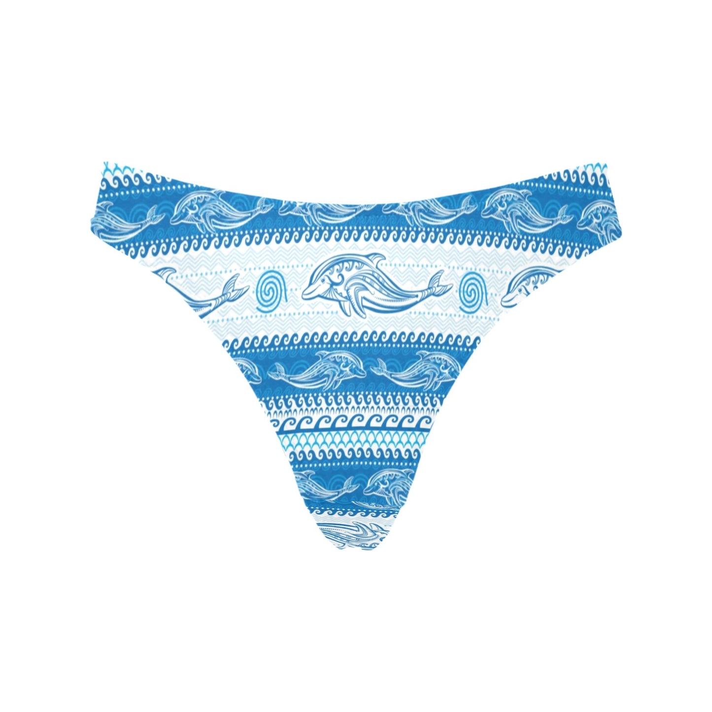 Dolphin Tribal Print Pattern Women's Thongs