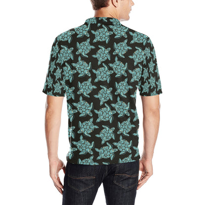 Sea Turtle Print Design LKS302 Men Polo Shirt