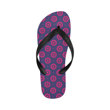 Water Lily Print Design LKS301 Flip Flops