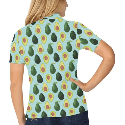 Avocado Pattern Print Design 04 Women's Polo Shirt