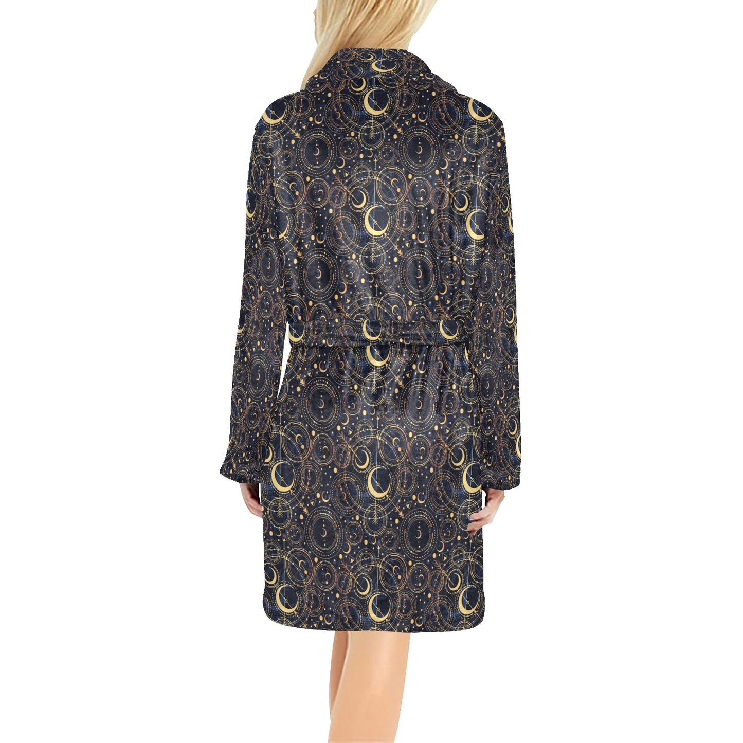 Celestial Pattern Print Design 04 Women's Fleece Robe