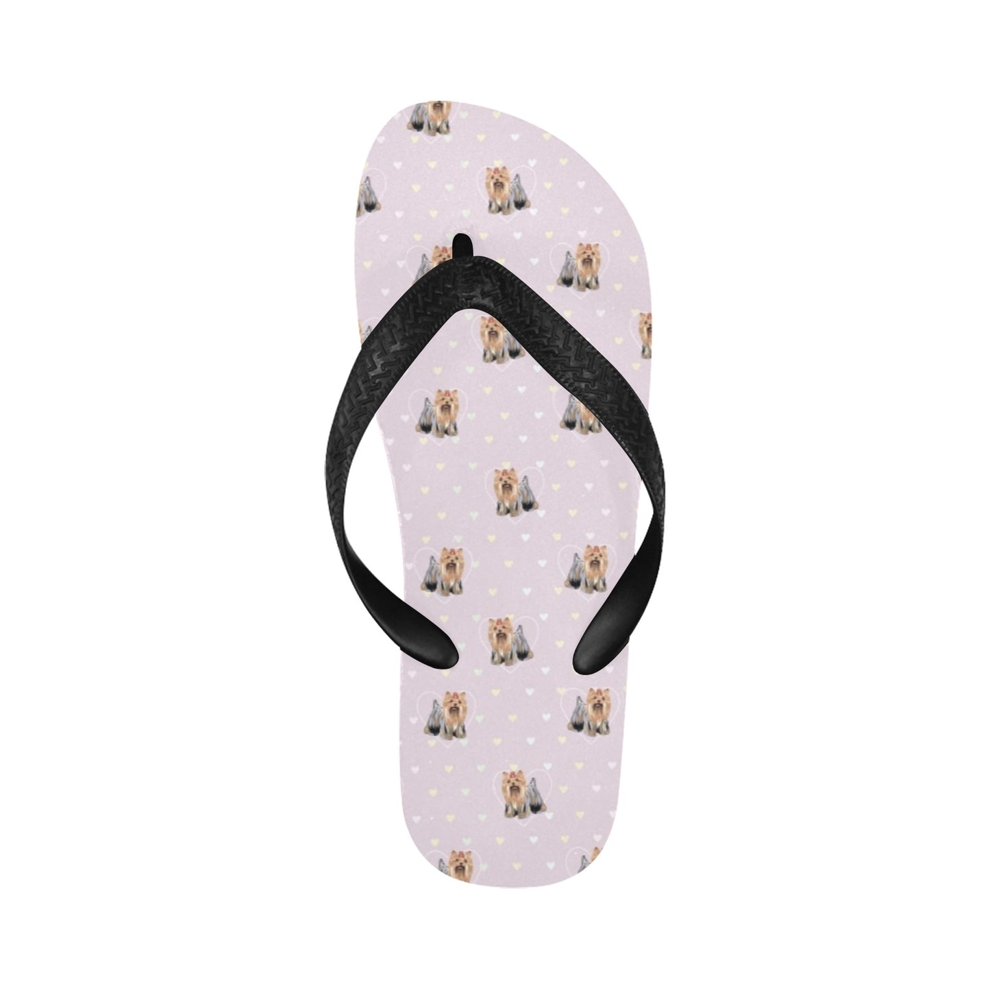 Yorkshire Terriers Print Design LKS302 Flip Flops