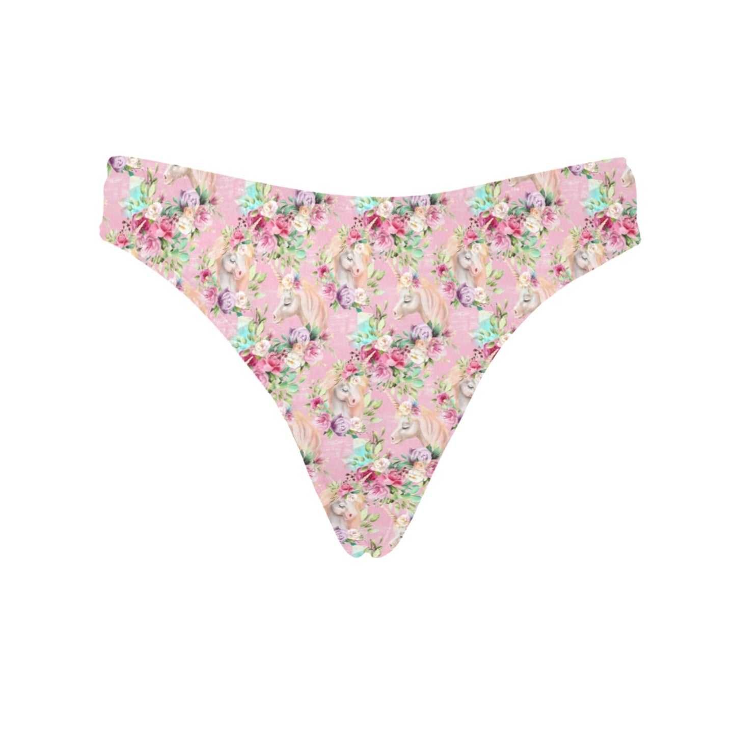 Unicorn Princess with Rose Women's Thongs