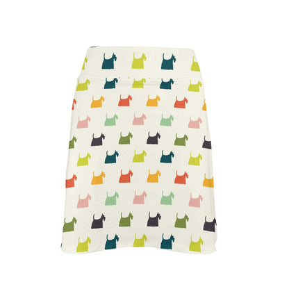 Scottish Terriers Print Design LKS305 17" Golf & Pickleball Skort with Pockets
