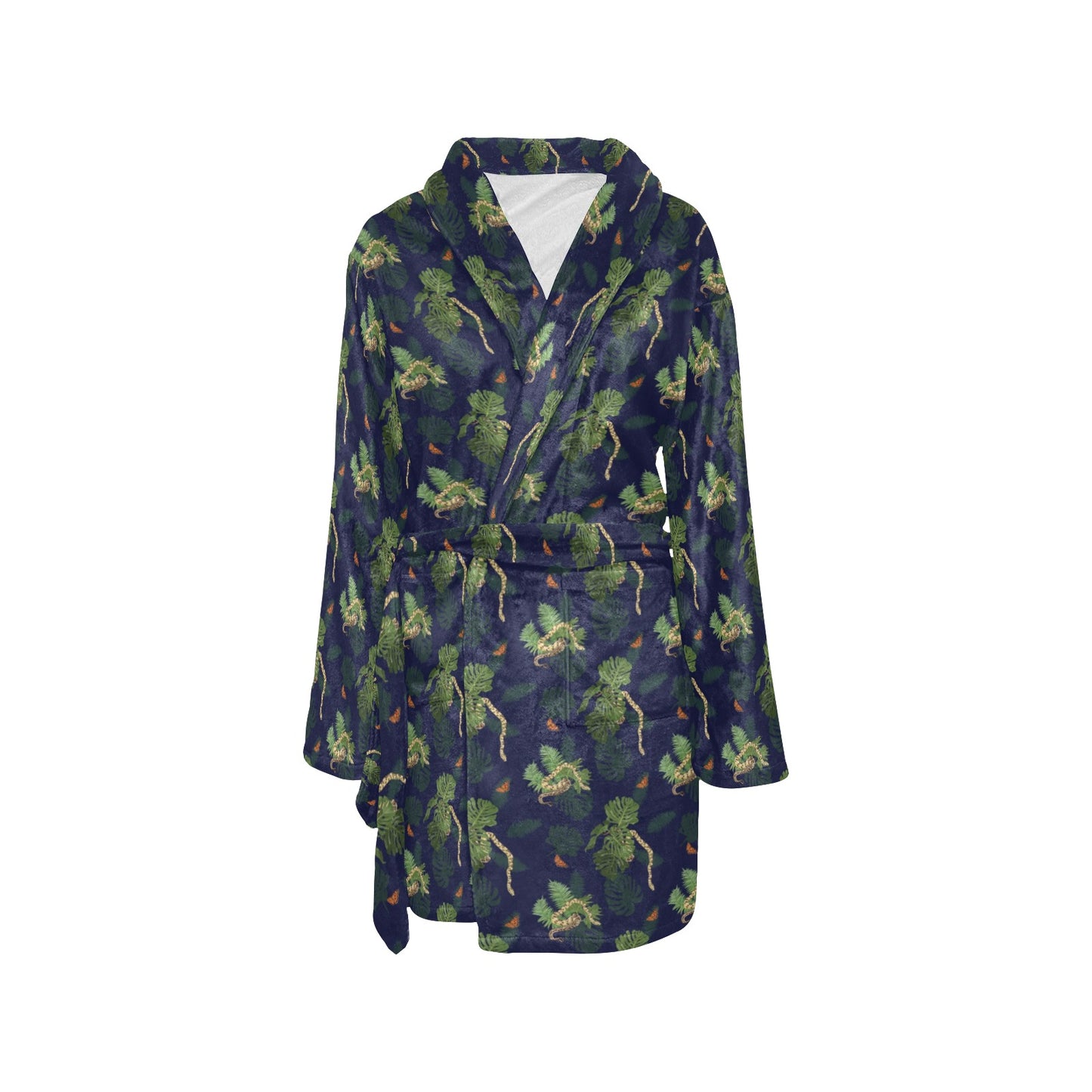 Boa Pattern Print Design 02 Women's Fleece Robe